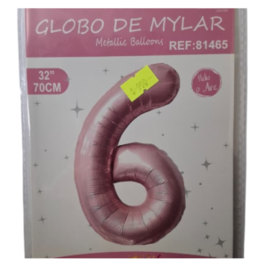 Globo foil rosado 6 (32 pulgadas)