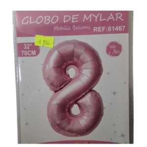 Globo foil rosado 8 (32 pulgadas)