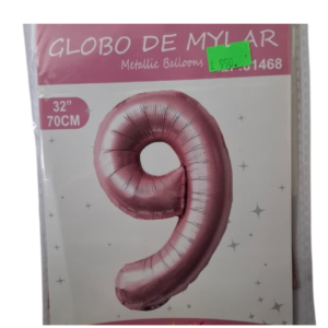 Globo foil rosado 9 (32 pulgadas)