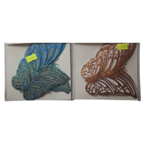 Adorno mariposa color brillo (12 unidades)
