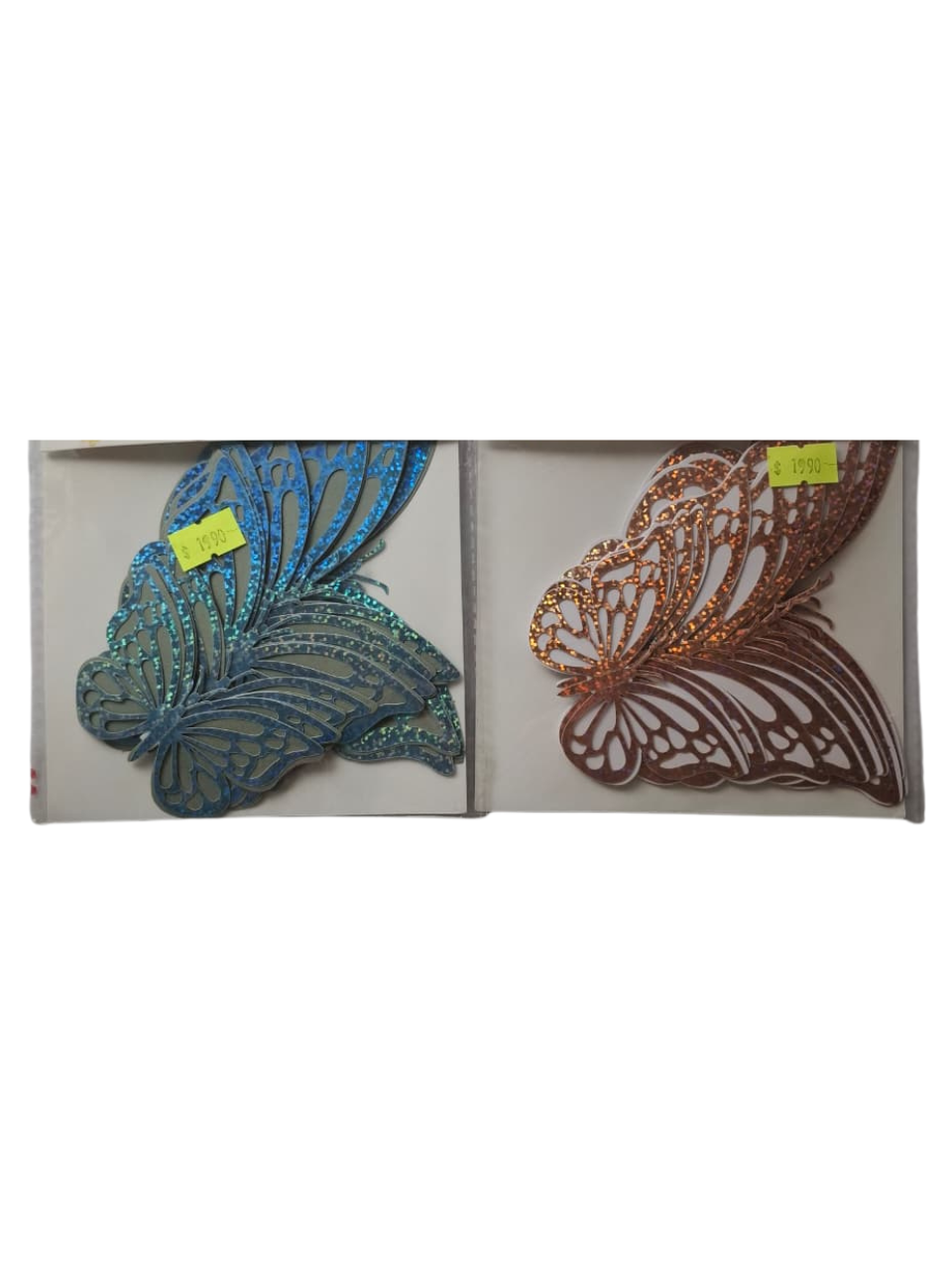 Adorno mariposa color brillo (12 unidades)