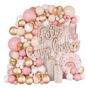 Set globo decorativos FC arena rosado (61 PCS)