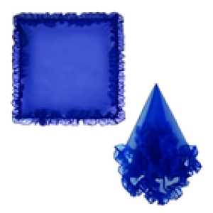 Disfraz Pañuelo blonda liso Azul fe