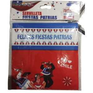 SERVILLETA FIESTAS PATRIAS 33X33 10 UNID MR PARTY
