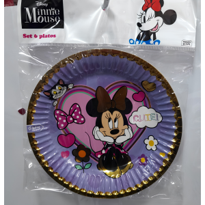 Plato Carton Minnie 6 unid bla
