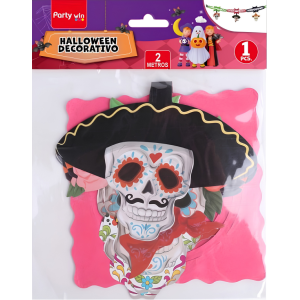 Guirnalda Catrina Halloween 2 mt gf