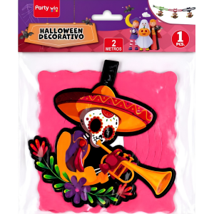 Guirnalda Catrina Trompeta Halloween 2mt gf