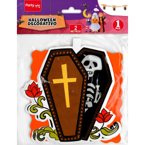 Guirnalda Dia de los Muertos Halloween 2mt gf