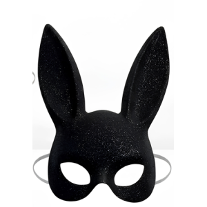 Antifaz Conejo Glitter Negro fe
