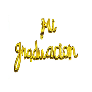 Set Globo Foil Mi graduación Dorado mp