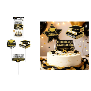 Topper Decorativo Felicidades Graduación mp