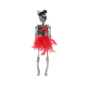 Adorno Halloween  Esqueleto Plumas 40 cm Be