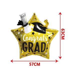 Globo Foil Congrats Grad Dorado 63cm mp