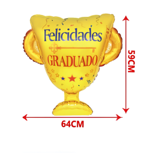 Globo Foil Copa Felicidades Graduado 64x59cm mp