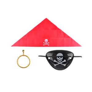 Set Pirata Parche Pañuelo y  Aro Be